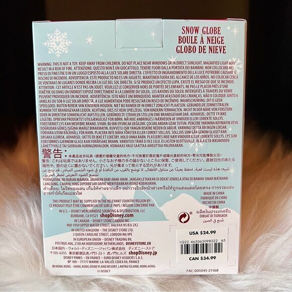 NEW Mickey & Minnie Mouse 2021 Holiday Snow Globe New NIB Disney *Ships Now* - Picture 6 of 8